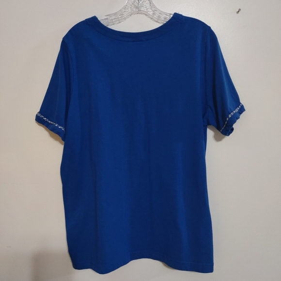 Blair XL Womens Top Relaxed Style Tees Blue T-shirt - Picture 3 of 9